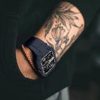 amBand Compatible with Apple Watch Series 9/8/7/6/5/4 & SE 3/2/1 41mm/40mm Band Case for Men, M1 Sport Rugged Case with Strap Military Protective Cover Bumper for iWatch 41/40 mm - Navy Blue - Image 6