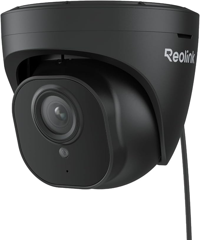 REOLINK 4K Security Camera Outdoor System, IP PoE Dome Surveillance Camera with Human/Vehicle Detection, 100Ft 8MP IR Night Vision, Work with Smart Home, Up to 256GB SD Card, RLC-820A (Black) by REOLINK