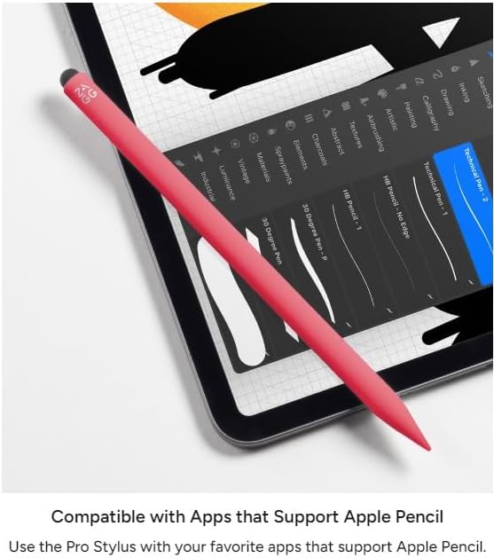 ZAGG Pro Stylus 2 with Active & Capacitive Tips, Palm Rejection, Tilt Recognition, Bluetooth Pairing, Compatible w/iPad Pro 11/12.9 (3,4, & 5 Gen)/Air 10.9/iPad 10.2/9.7/Mini 5/ iPad Air (M2) - Gray - Image 9