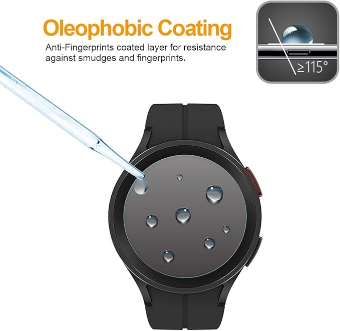 Supershieldz (2 Pack) Designed for Samsung Galaxy Watch 5 Pro (45mm) Tempered Glass Screen Protector, 0.33mm, Anti Scratch, Bubble Free - Image 4