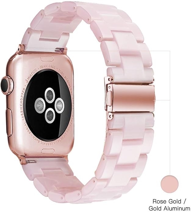 Light House Apple Watch Bands-Fashion Lightweight Resin iWatch Bands for Women Men 38mm/40mm/41mm/42mm(Series 11 10), 49mm/46mm/45mm/44mm/42mm(S 3 2 1), Compatible with Apple Watch Series 11 SE 10 9 8 7 6 5 4 3 Ultra - Image 2
