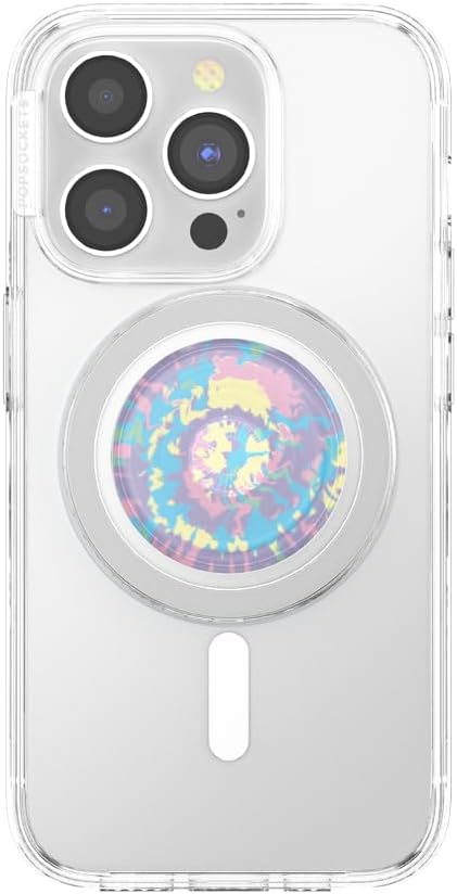 PopSockets Phone Grip for MagSafe, Magnetic Holder, Phone Stand, Rainbow - Marble Swirl - Image 4