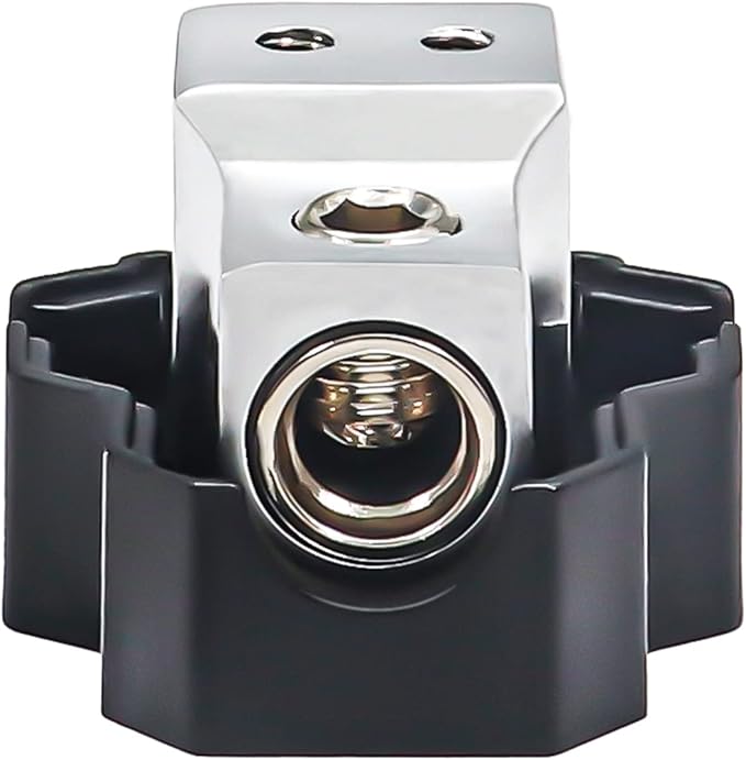 RECOIL SDB14P 4-Way Mini Power Distribution Block, 1 X 4/8 Gauge in / 4 X 8/10 Gauge Out Power Distribution Ground Distributor Block for Car Audio Amplifier Splitter, 2 Pack - Image 4