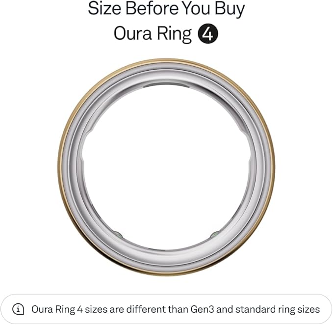 Oura Ring 4 - Gold - Size 13 - Sleep, Activity, Women’s Health, AI Advisor, Up to 8 Days of Battery Life, Size Before You Buy, Android & iOS Compatible - Image 2