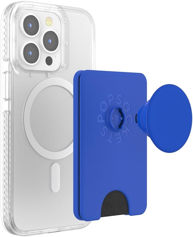 PopSockets Phone Wallet for MagSafe, Phone Card Holder with Grip, Blue - Cobalt - Image 5