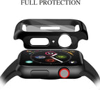 YMHML [2 Pack Compatible for Apple Watch 42mm Series 3/2/1 Tempered Glass Screen Protector with Hard Black Case, Full Coverage Easy Installation Bubble-Free Cover for iWatch Accessories - Image 4