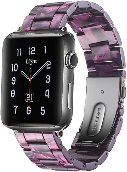 Light House Apple Watch Bands-Fashion Lightweight Resin iWatch Bands for Women Men 38mm/40mm/41mm/42mm(Series 11 10), 49mm/46mm/45mm/44mm/42mm(S 3 2 1), Compatible with Apple Watch Series 11 SE 10 9 8 7 6 5 4 3 Ultra by LightHouse