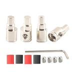 Car Audio Amplifier Amps Input Reducer 0 Gauge to 0 Gauge Wire Reducer Power/Ground GA Terminal Connectors Nickel Plated Brass 4PCS with Dual Wall Heat Shrink Tube by HIMOZEAN