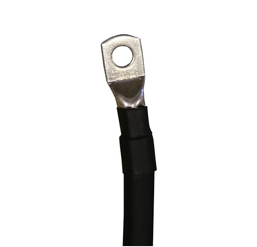 8 AWG 8 Gauge Single Black 9 inches w/ 5/16" Lugs Pure Copper Battery Inverter Cables for Solar, RV, Auto, Marine Car, Boat - Image 2
