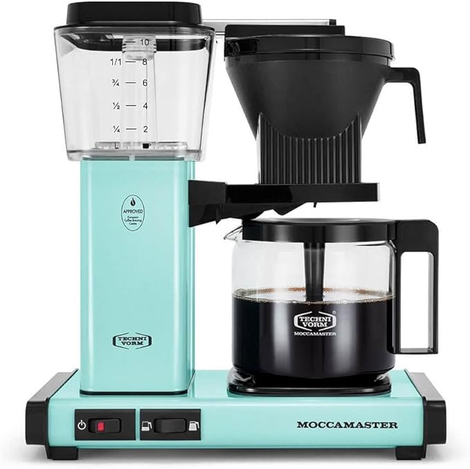 Technivorm Moccamaster 53934 KBGV Select 10-Cup Coffee Maker, Turquoise, 40 ounce, 1.25l by TechnivormMoccamaster