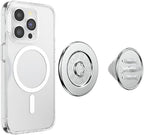 PopSockets Phone Grip for MagSafe, Magnetic Holder, Phone Stand, Silver - Seashore Finds - Image 4