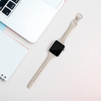 Thin Slim Band Compatible with Apple Watch 38mm 40mm 41mm 42mm 44mm 45mm 46mm 49mm, Replacement Silicone Sport Strap for iWatch Series 11/10/9/8/7/6/5/4/3/2/1 Ultra SE Women Men, Starlight - Image 2