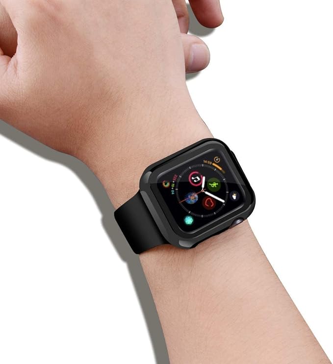 YMHML [2 Pack Compatible for Apple Watch 42mm Series 3/2/1 Tempered Glass Screen Protector with Hard Black Case, Full Coverage Easy Installation Bubble-Free Cover for iWatch Accessories - Image 6