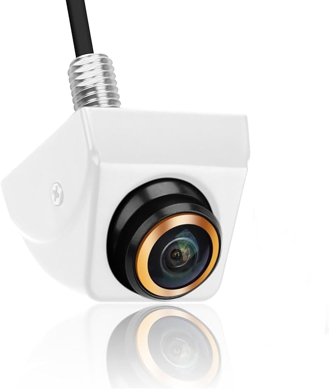 AHD 1080P Backup Camera - 170° Adjustable Fisheye Lens, Front/Side/Rear View Camera for Car, SUV, RV, Trailer, Camper, Van, Pickup Truck (White) by SOEKAVIA