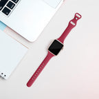 Thin Slim Band Compatible with Apple Watch 38mm 40mm 41mm 42mm 44mm 45mm 46mm 49mm, Replacement Silicone Sport Strap for iWatch Series 11/10/9/8/7/6/5/4/3/2/1 Ultra SE Women Men, Hibiscus - Image 2