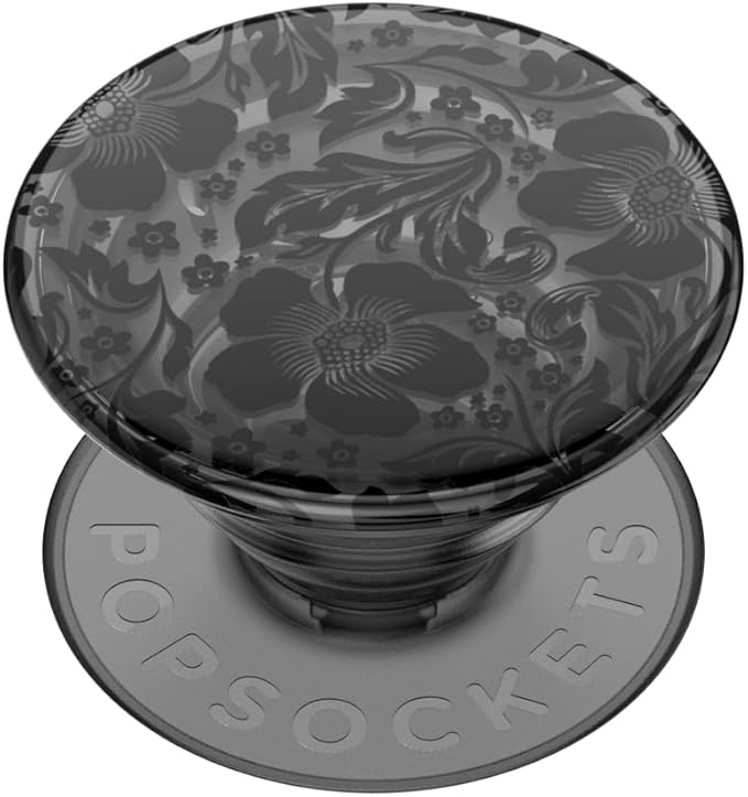 PopSockets Adhesive Phone Grip, Holder, Phone Stand, Plant-Based - Black Lace by PopSockets