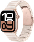 V-MORO Resin Band Compatible with Apple Watch Series 7/8/9/10/11 41mm/40mm/38mm/42mm Fashion Cute Strap for iWatch Series 6/5/4/3/2/1/SE/SE 2 Lightweight Bracelet Wristband Women(Classic Milk Tea) by V-MORO