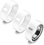ZOOROO 3 Pack Cover Compatible with Oura Ring Gen 4/Oura Ring Gen 3 Horizon/Heritage, Support Charging with Cover on, Anti-Scratch TPU Protector for Men Women (Size 9, White*3) by ZOOROO