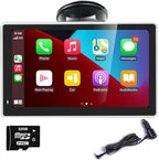 7 Inch Touchscreen Monitor for Wireless Apple Carplayer and Android Auto Built-in Two Speakers Car Stereo Multimedia Player with Bluetooth, Mirror Link, Dash or Windshield Mounted with 32G Card by Polarlander