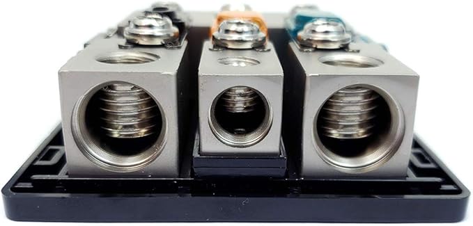 KnuKonceptz Bassik High Current 3 Way 0 Gauge Fuse Distribution Block - 160 Amp - Image 4