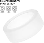 2-Pack Oura Ring Cover - Gen 4/3 Compatible, Anti-Scratch Silicone Protector (Black&Clear, S for 6-10) - Image 5