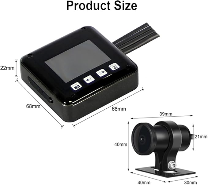 VSYSTO Motorcycle Dash Camera, WiFi 2 Inch Screen Waterproof 150° Wide Angle Starlight Night Vision HD 1080P Front and Rear Camera Motorbike DVR, Fault Vibration Reminder, High Speed Download Videos - Image 9