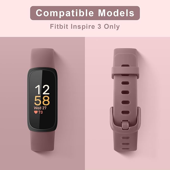 Vancle 4 Pack Bands Compatible with Fitbit Inspire 3 Bands for Women Men, Sport Silicone Adjustable Replacement Straps for Fitbit Inspire 3 Fitness Tracke - Image 3