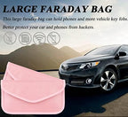 Faraday Key Fob Protector (2 Pack), Premium Faraday Bag/Pouch, Car Key Signal Blocker, Signal Blocking Bag for Cell Phone Privacy P (Pink) - Image 6