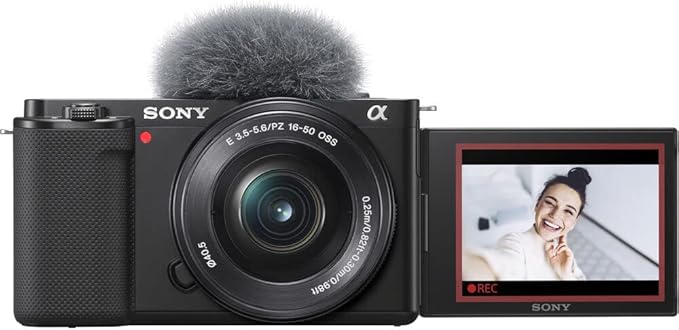 Sony ZV-E10 Mirrorless Camera Black with 16-50mm Power Zoom Lens (ILCZV-E10L) – 24.2 MP APS-C Sensor, 4K Video, Vari-Angle Screen w/ 64GB Card, Filter Kit,Photo Software, 2 x NPF-W50 Battery and More - Image 5