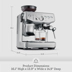 Breville Barista Express Impress Espresso Machine BES876DBL, Damson Blue - Image 3