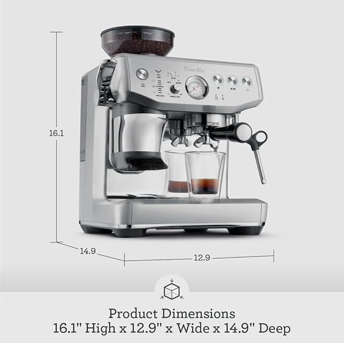 Breville Barista Express Impress Espresso Machine BES876DBL, Damson Blue - Image 3