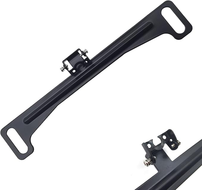 1 PC Car Rear View Camera License Plate Bracket, Universal Reverse Camera Metal Bracket, Dash Cam Rearrview Camera License Plate Bracket, Back Up Camera Accessories (Black) by Yonput