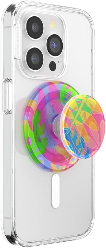 PopSockets Phone Grip for MagSafe, Magnetic Holder, Phone Stand, Rainbow - Boca Palm by PopSockets