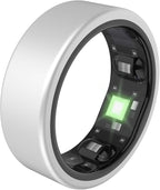 QALO QRNT Smart Ring – Snug Fit – Size Up – Water-Resistant Titanium Fitness Tracker, Tracking for Sleep, Steps, HRV, SpO2 – No Subscription, iOS Android App – Includes 2 Silicone Covers (Silver, 09) by QALO
