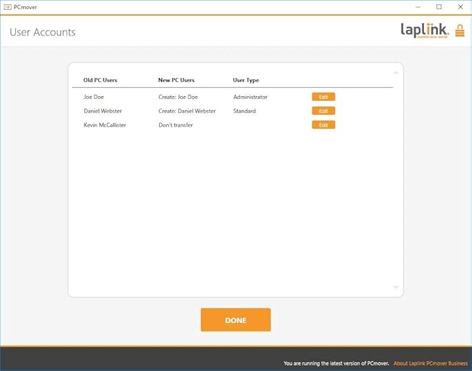 Laplink PCmover - Easy Migration of your Applications, Files and Settings from an Old PC to a New PC - Data Transfer Software with Optional Super Speed USB 3.0 Cable - Business Standard, 25 Licenses - Image 9