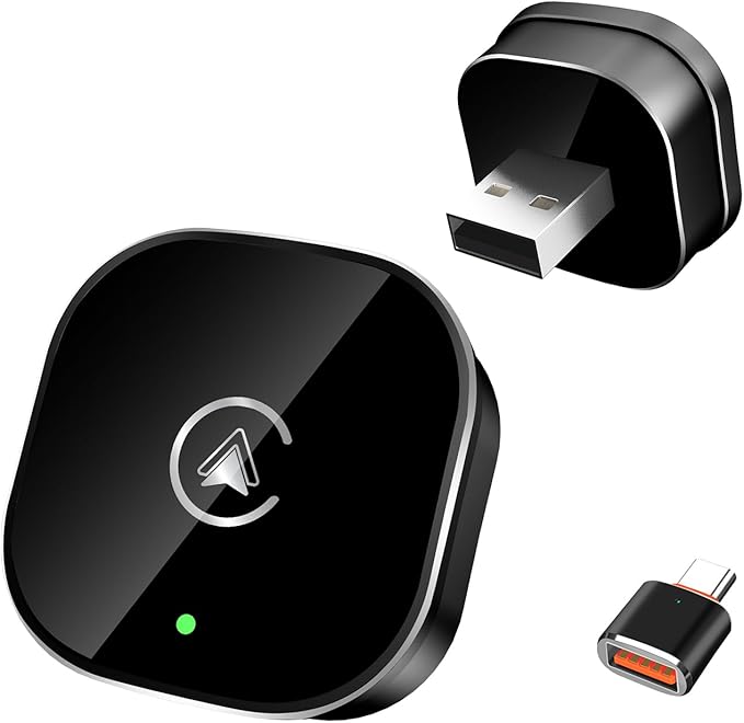 2026 New Wireless CarPlay Adapter for Apple iPhone ＆Android Auto 2 in 1, Mini USB CarPlay Dongle Wired to Wireless, Fast Connection, Compatible with iOS 10+ & Android 11+, Plug and Play (Black) by Unknown
