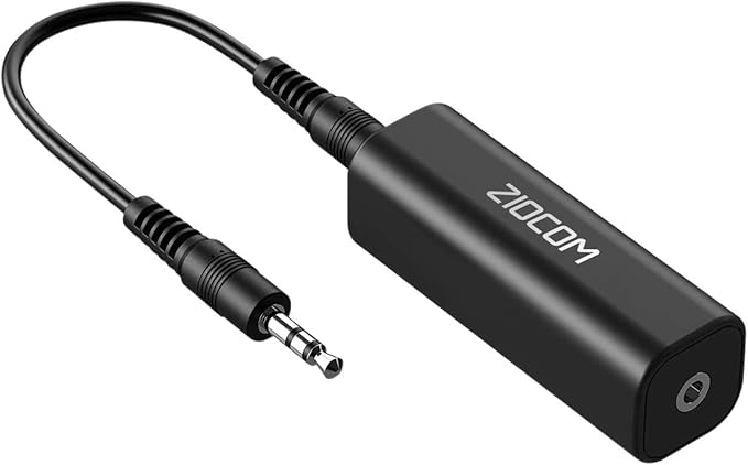 ZIOCOM Ground Loop Noise Isolator, Noise Filter, Eliminate The Buzzing Noise for Your Car Audio System/Home Stereo with Jack 3.5mm Audio Cable (1 Pack) by ZIOCOM