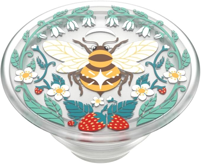 ​​​​PopSockets Phone Grip with Expanding Kickstand, Adhesive Grip, Cute PopSockets - Translucent Bee Boho - Image 4