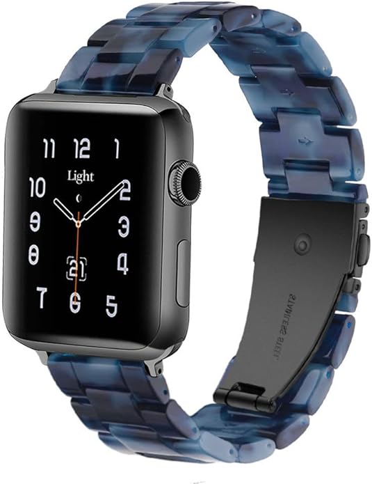 Light House Apple Watch Bands-Fashion Lightweight Resin iWatch Bands for Women Men 38mm/40mm/41mm/42mm(Series 11 10), 49mm/46mm/45mm/44mm/42mm(S 3 2 1), Compatible with Apple Watch Series 11 SE 10 9 8 7 6 5 4 3 Ultra by LightHouse