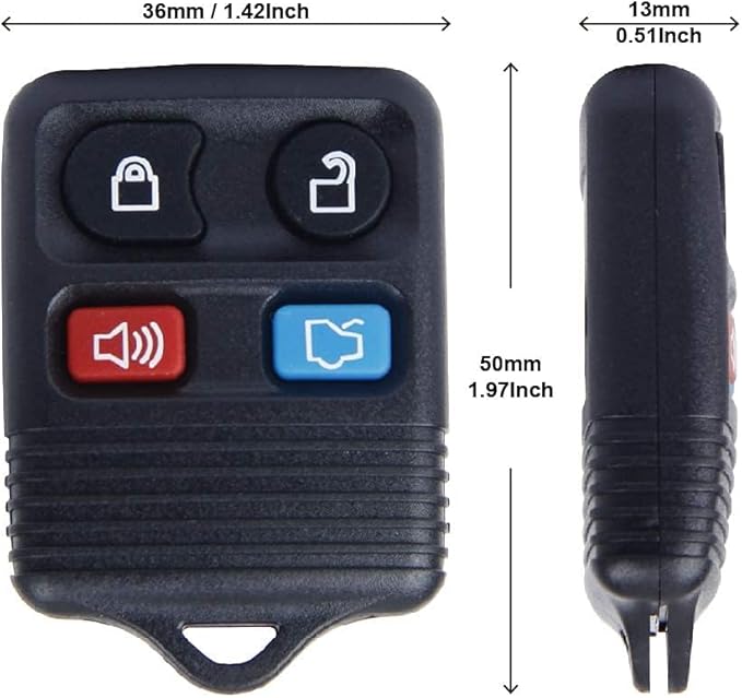 Keyless Entry Remote Clicker Control Replacement Fit for Escape Focus Fusion Mustang Taurus Explorer| Lincoln| Mercury| 315Mhz 4btn Key Fob CWTWB1U345 2PCS - Image 6