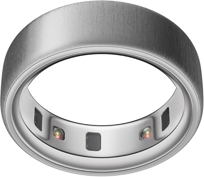Oura Ring 4 - Brushed Silver - Size 13 - Sleep, Activity, Women’s Health, AI Advisor, Up to 8 Days of Battery Life, Size Before You Buy, Android & iOS Compatible by Oura