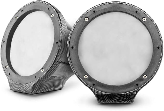 DS18 CF-JS6 Carbon Fiber Flat Mount Speaker POD Universal Enclosure 6.5" - for All Elements Jet SKI, Marine, Jeep & UTV/ATV - Pair (NO Speaker) by DS18