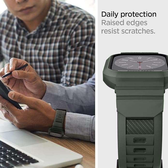 Spigen for Apple Watch Band with Case, Rugged Armor Pro Compatible with Ultra 3/2/1 49mm, Series 11/10 46/42mm, 9/8/7 45/41mm, SE3/SE2/SE/6/5/4 44/40mm Cover Strap - Image 6