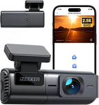 iZEEKER 2.5K Dash Cam WiFi Dash Camera for Cars, Mini Car Camera 1440P Front Dashcams with App, Free 32GB Card, Night Vision, WDR, G-Sensor, Loop Recording, 24H Parking Mode Supports by iZEEKER