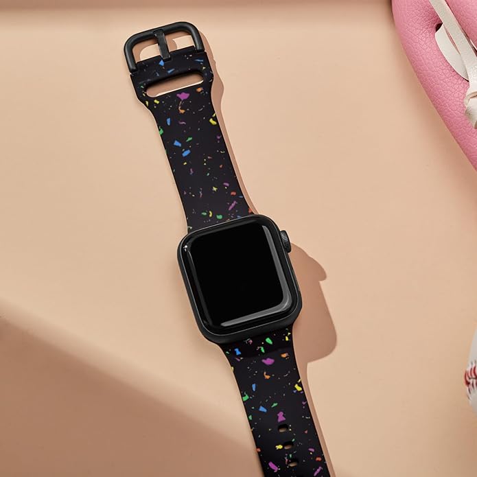 Sport Band Compatible with Apple Watch Bands 49mm 46mm 45mm 44mm 42mm 41mm 40mm 38mm, Soft Silicone Replacement Strap with Classic Clasp for iWatch Series 11 10 9 8 7 6 5 4 3 2 1 SE Ultra Women Men - Image 4