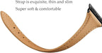 WFEAGL Compatible with Leather Apple Watch Band 41mm 40mm 38mm 42mm(series 11 10) Women, Top Grain Leather Strap Slim & Thin Replacement Wristband for iWatch Bands SE 3 2 1, Series 11 10 9 8 7 6 5 4 3 2 1 - Image 9
