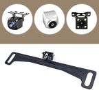 1 PC Car Reversing Camera License Plate Frame Bracket, Waterproof Driving Recorder Rear View Camera License Plate Holder, Screw-Fixed Camera Mounting Base, Universal for Cars Trucks (Black) - Image 3