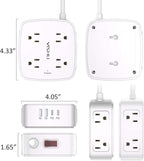 Surge Protector Power Strip - YISHU 8 Widely Outlets with 2 USB-C(PD 30W) and 2 USB-A Ports, 3 Side Outlet Extender with 6Ft Flat Plug Extension Cord, Wall Mount, Desk USB Charging Station, ETL,White - Image 7
