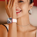 Surace 44mm Case Compatible with Apple Watch Case with Screen Protector, Bling Diamond Overall Protective Case Compatible with Apple Watch Series 6/5/4 SE, 44mm, Red - Image 6