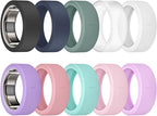 Ring Cover for Oura Ring Gen 4/ Gen 3, Anti-Scratch Elastic Silicone Oura Ring Case Protector for Men Women Working Out Gym (10Collors-3, M (11/12/13/14/15)) by sylacor